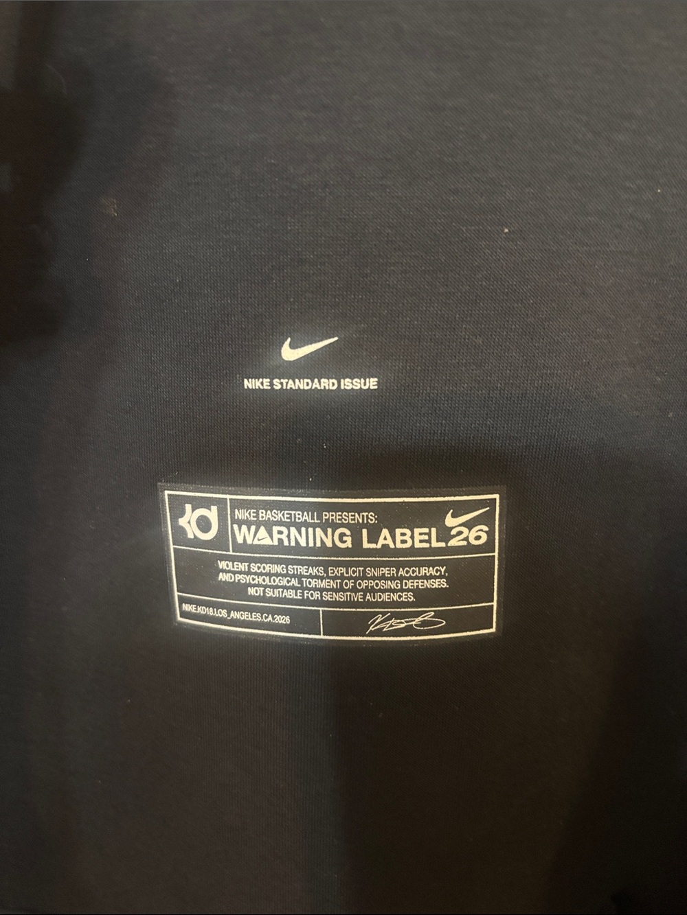 Nike Black Hooded Sweatshirt with Front Label Patch - Picture 2 of 3